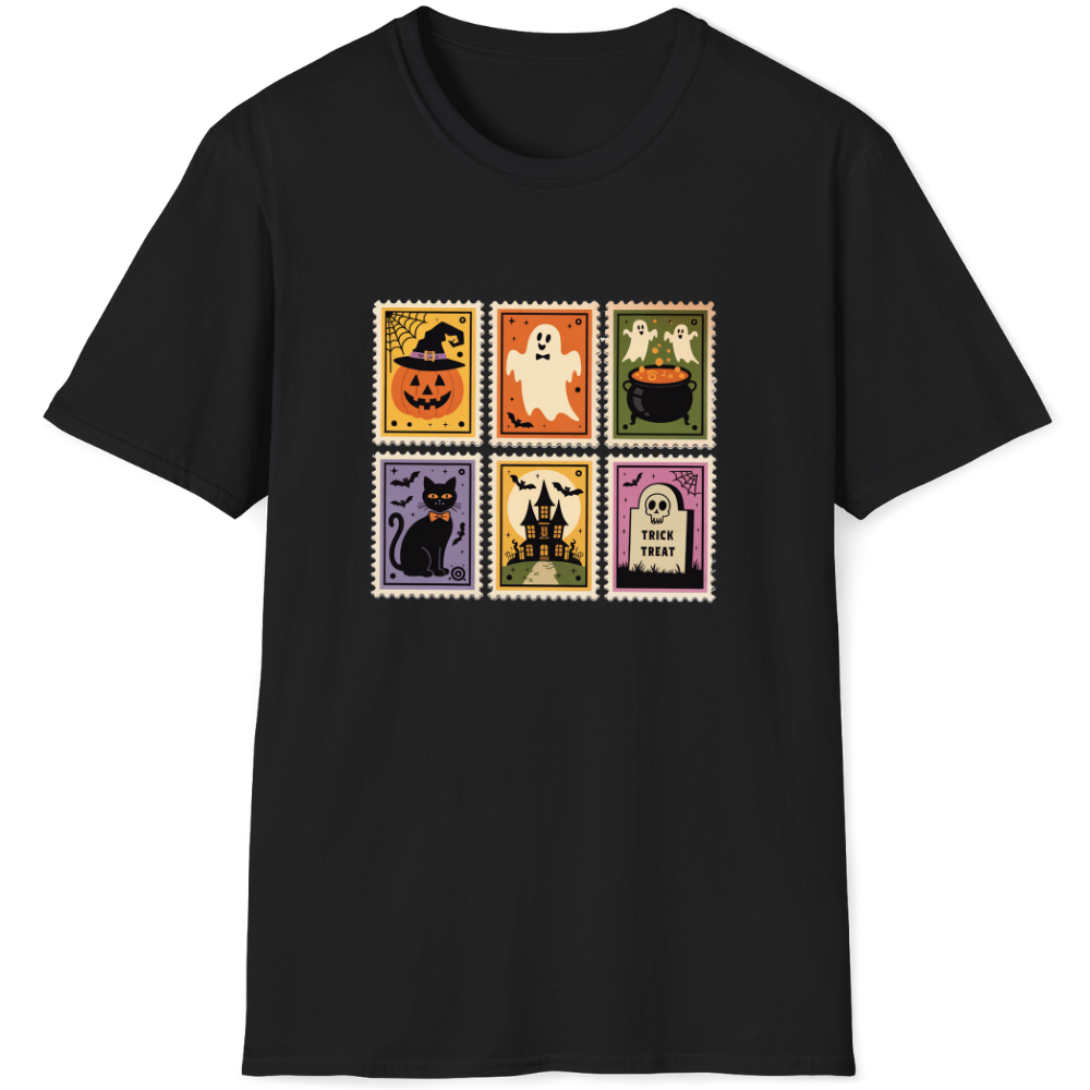 Retro Halloween stamps