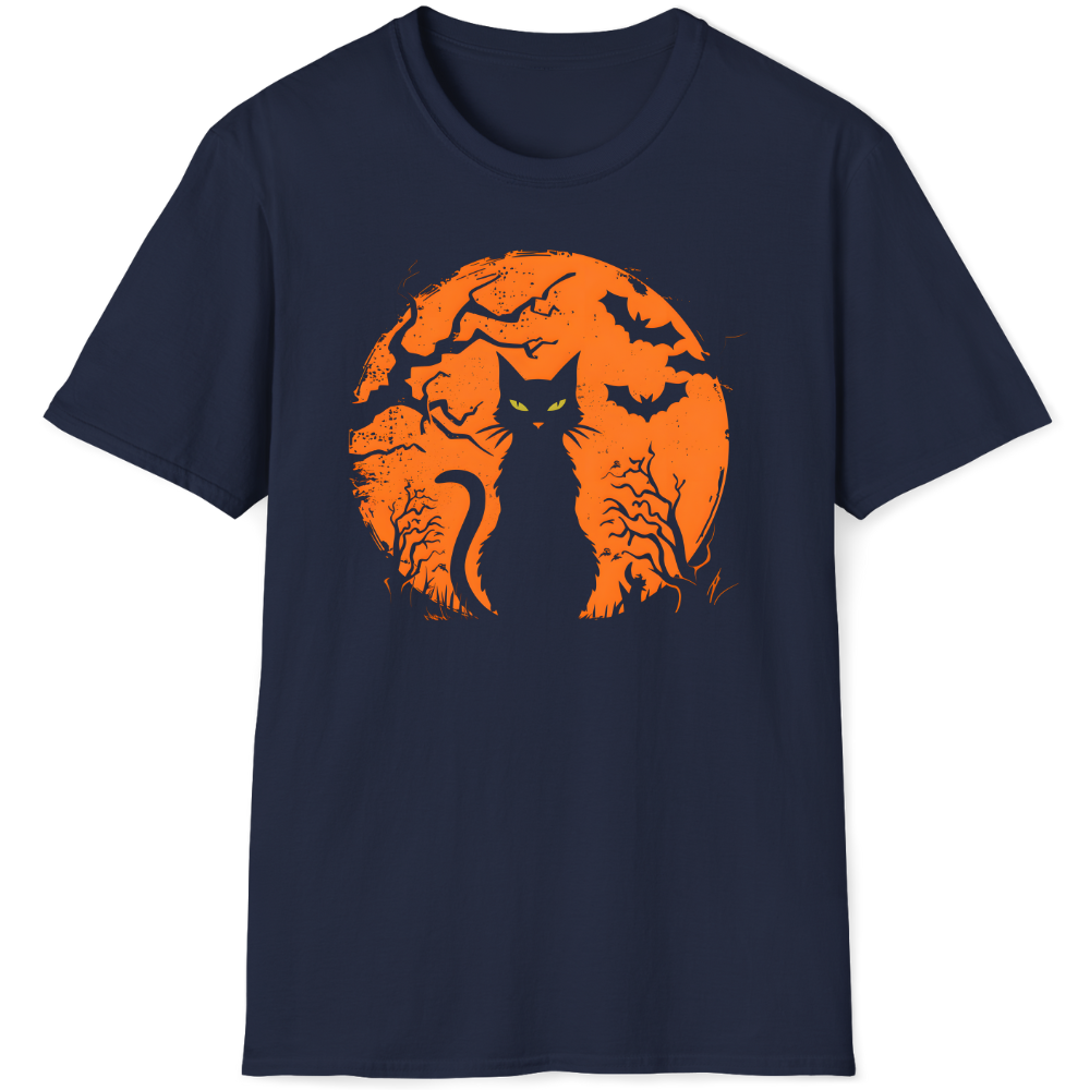 A full pumpkin moon to silhouette