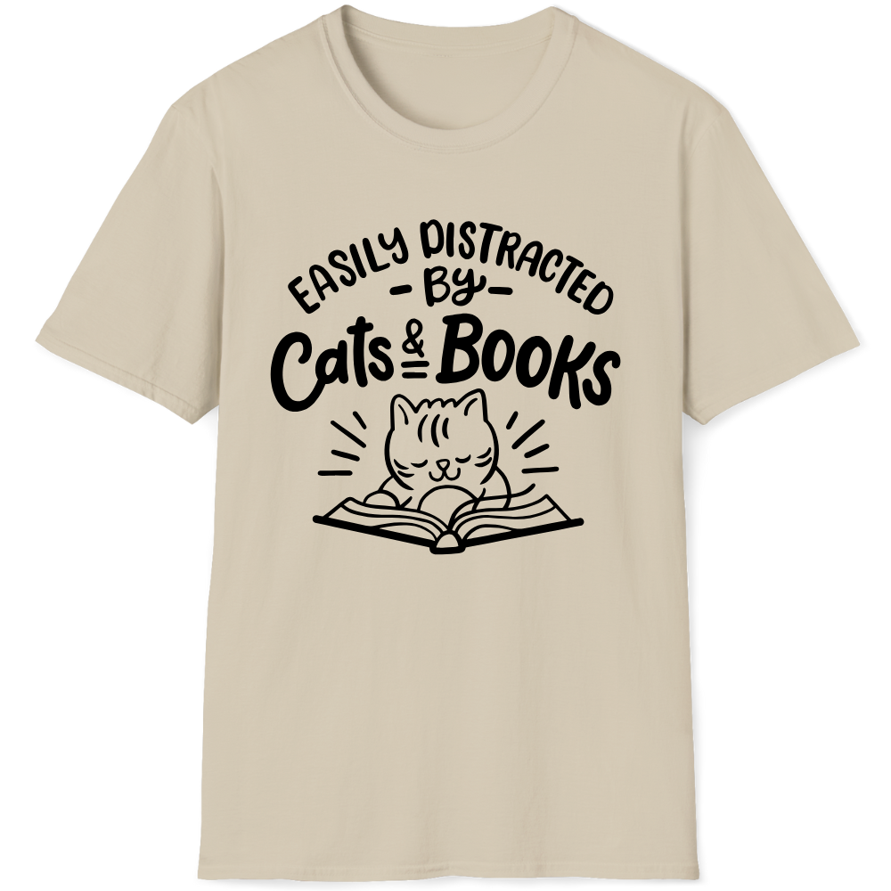Easily distraced by cats and books