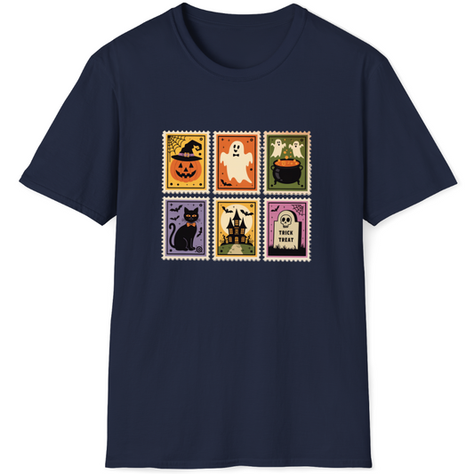 Retro Halloween stamps