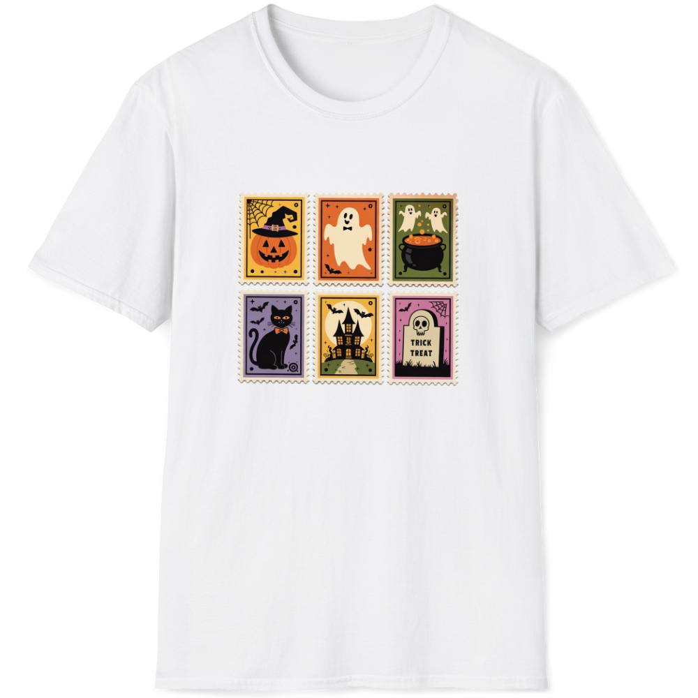 Retro Halloween stamps