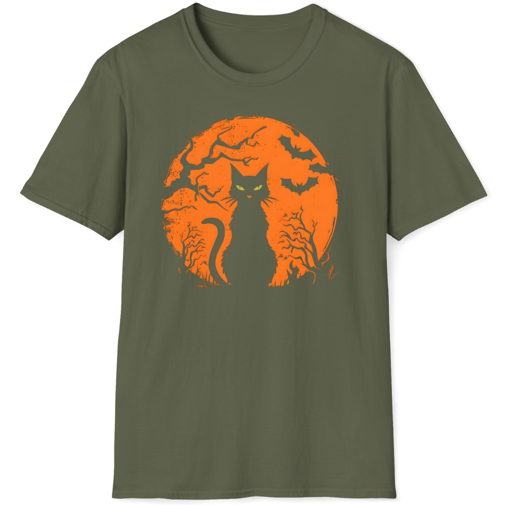 A full pumpkin moon to silhouette