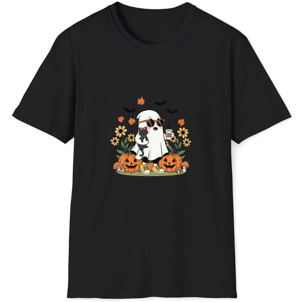 Boo-gie ghost drinks coffee with friend