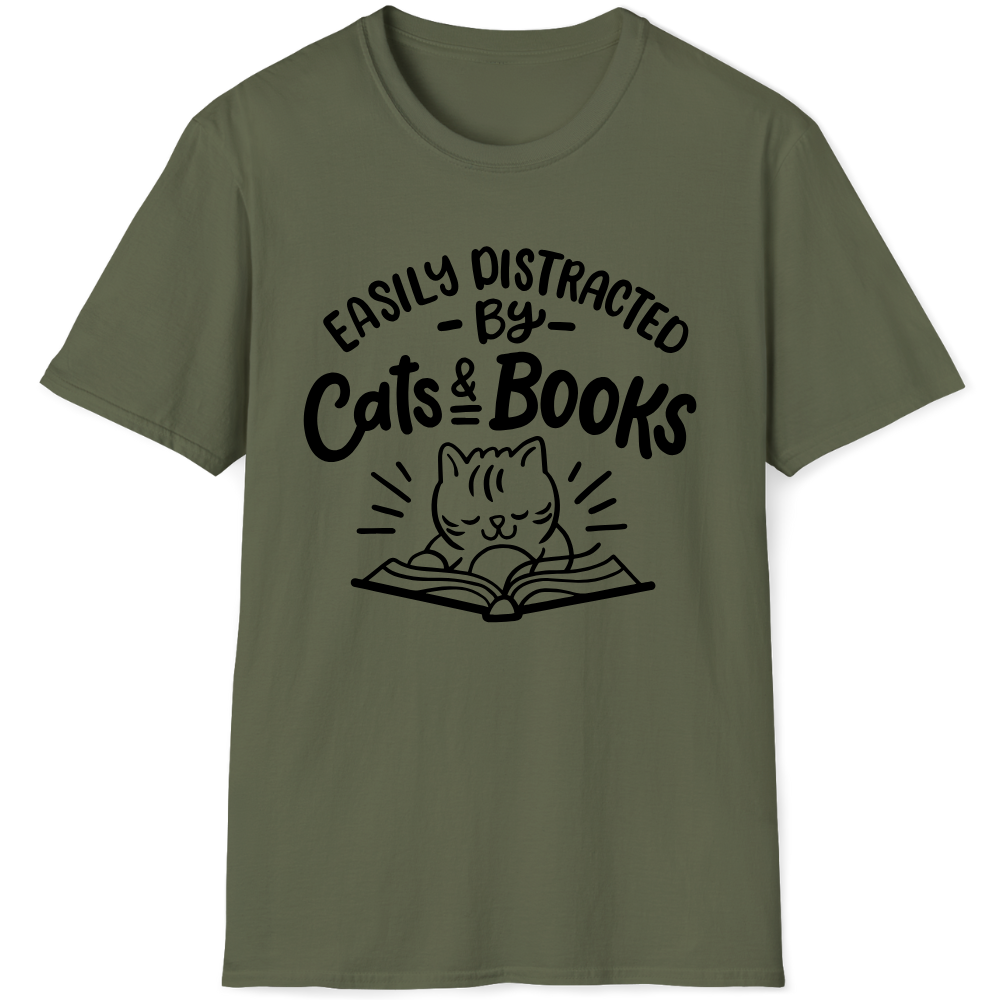 Easily distraced by cats and books