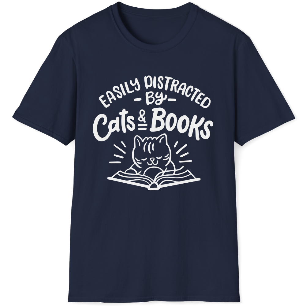 Easily distraced by cats and books